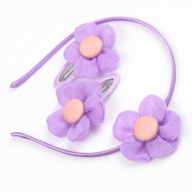 Set bentita si clame mov cu flori
