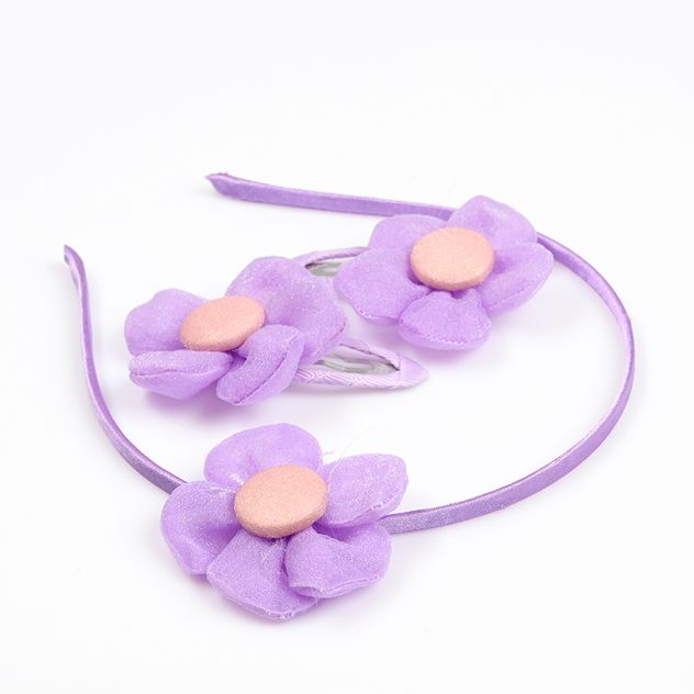 Set bentita si clame mov cu flori