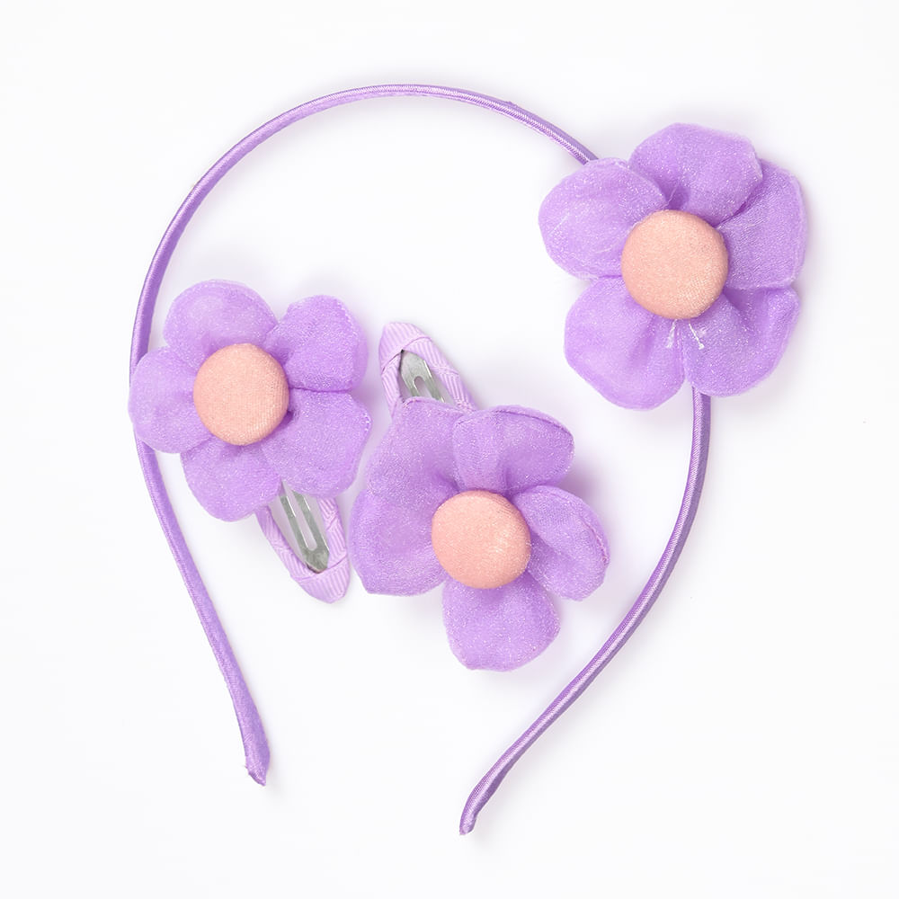 Set bentita si clame mov cu flori - 4 | YEO