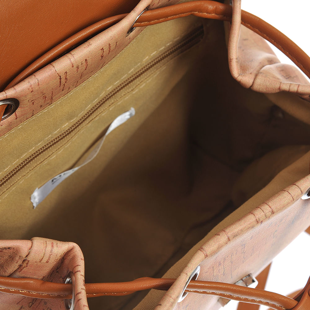 Rucsac din piele ecologica cu bretele maro - 3 | YEO