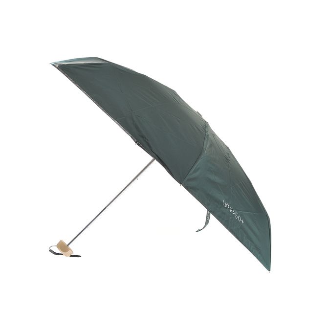 Umbrela verde cu maner auriu