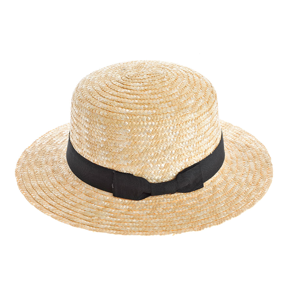 Palarie bej cu panglica neagra - 2 | YEO