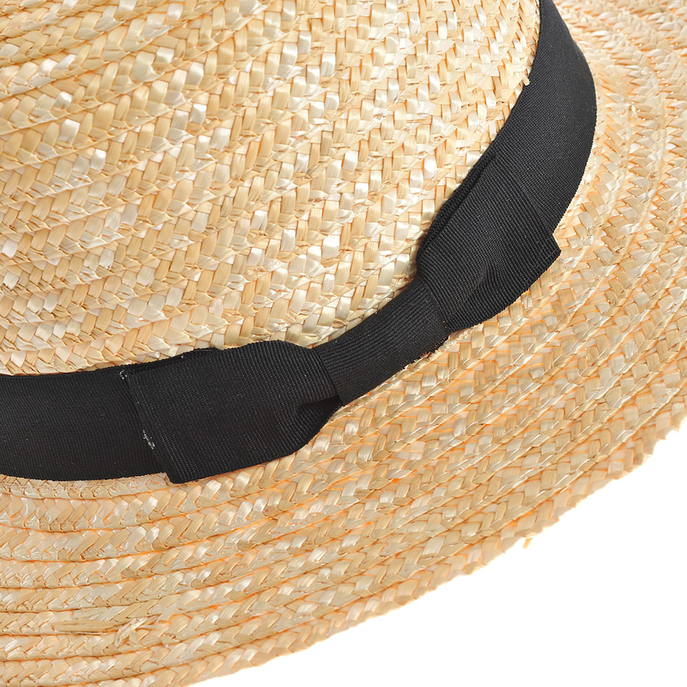 Palarie bej cu panglica neagra - 3 | YEO