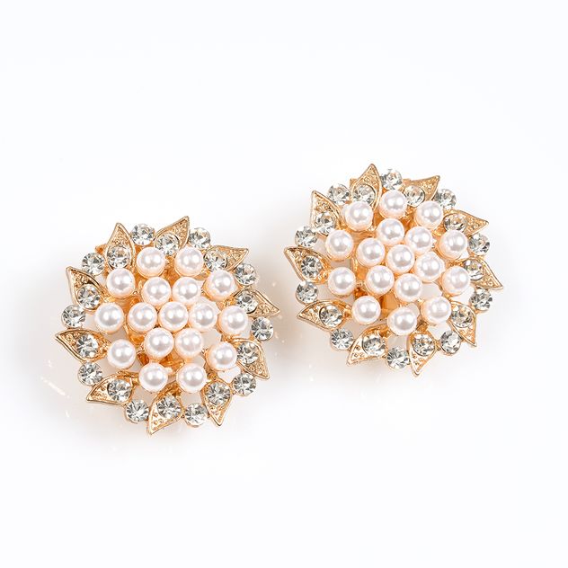 Set 2 accesorii statement cu perle pentru incaltaminte