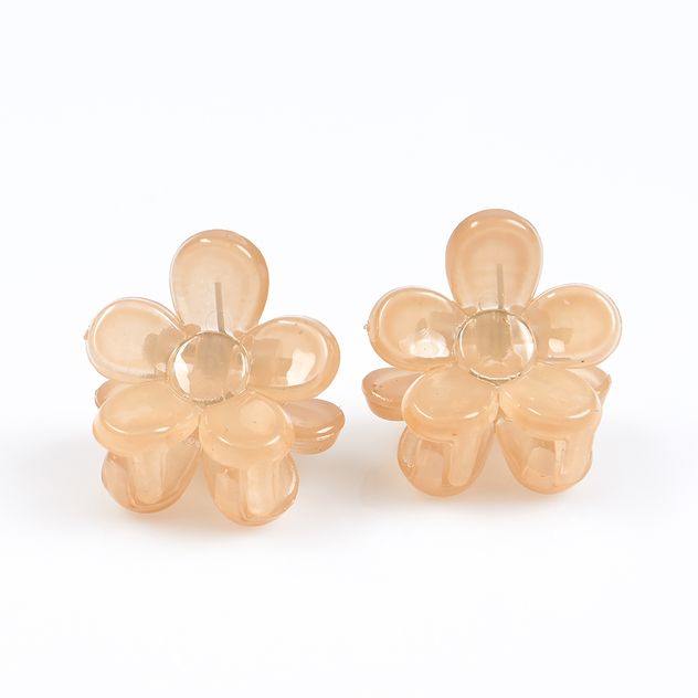 Set 2 clesti de par floare bej