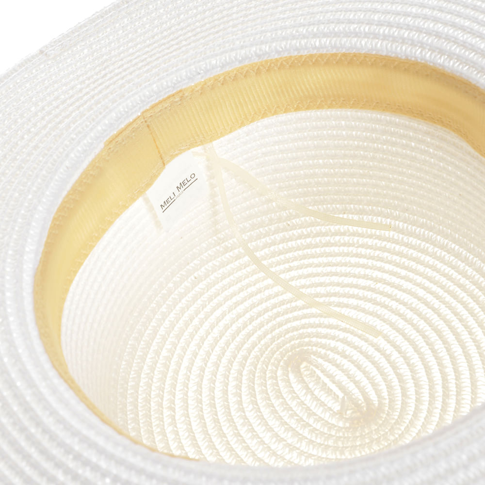 Palarie alba cu accesoriu tip curea - 4 | YEO