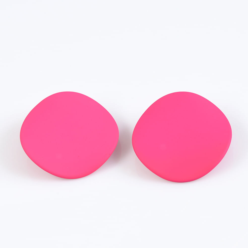 Cercei metalici fucsia cu clips