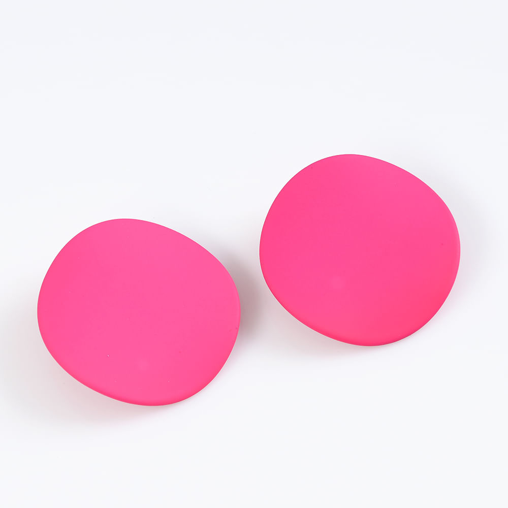 Cercei metalici fucsia cu clips - 3 | YEO