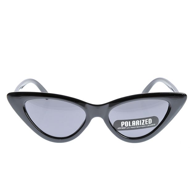 Ochelari de soare polarizati cat-eye cu rama neagra