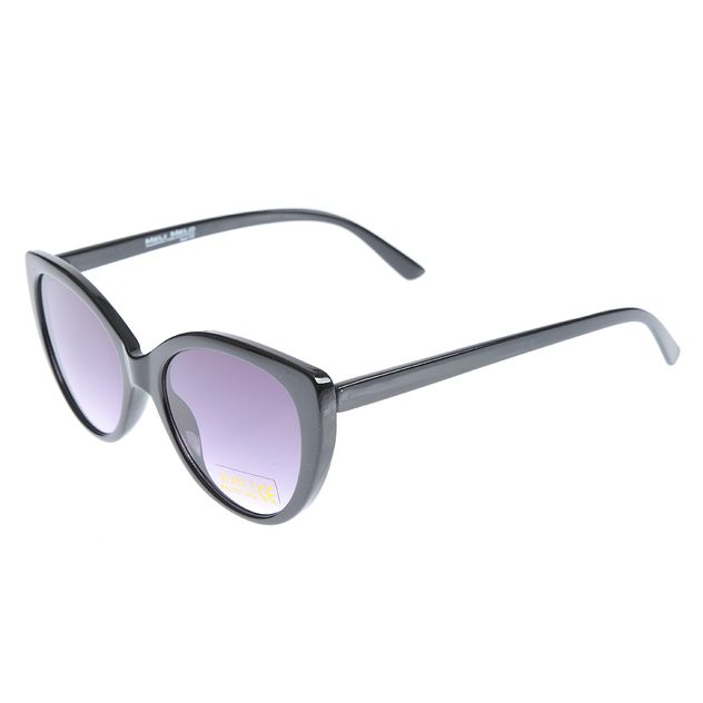 Ochelari de soare cat-eye cu rama neagra lucioasa