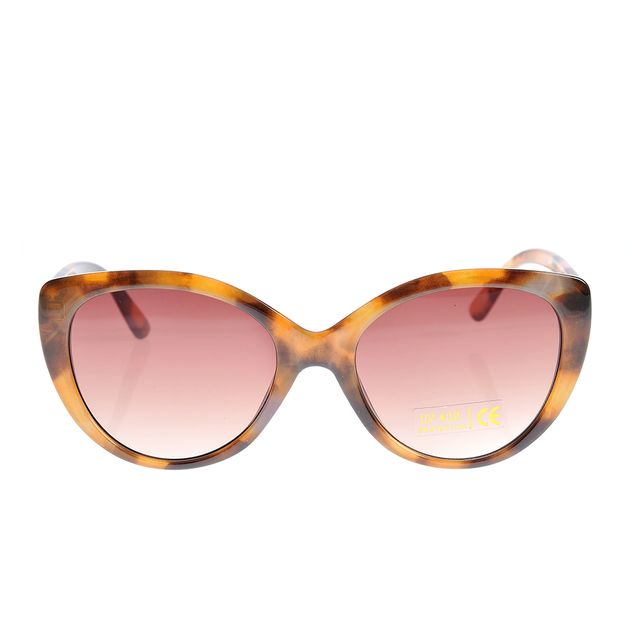 Ochelari de soare rotunzi cu rama tortoise si lentile roz degrade