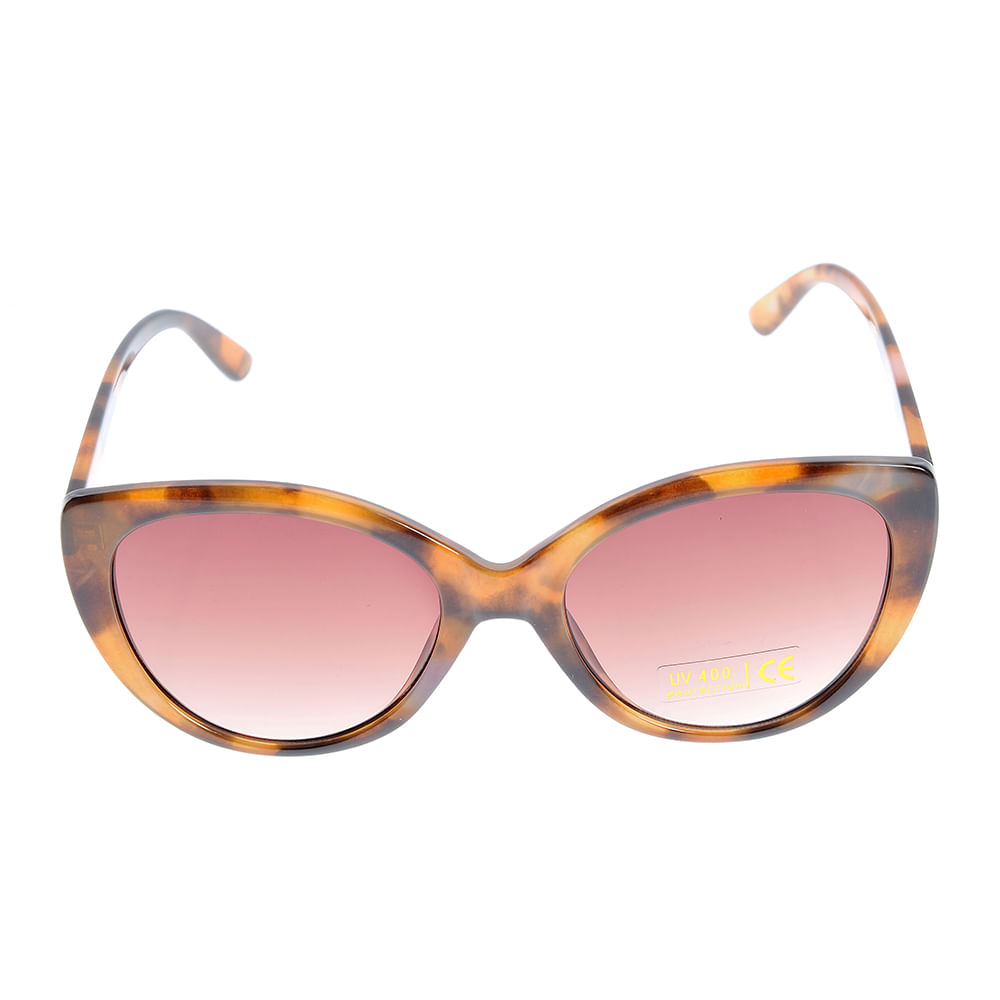 Ochelari de soare rotunzi cu rama tortoise si lentile roz degrade - 3 | YEO