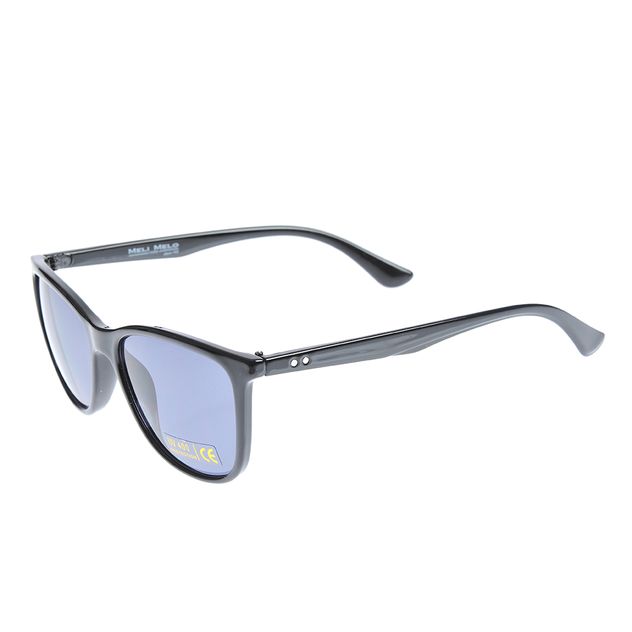 Ochelari de soare cu rama slim neagra si lentile bleu UV400