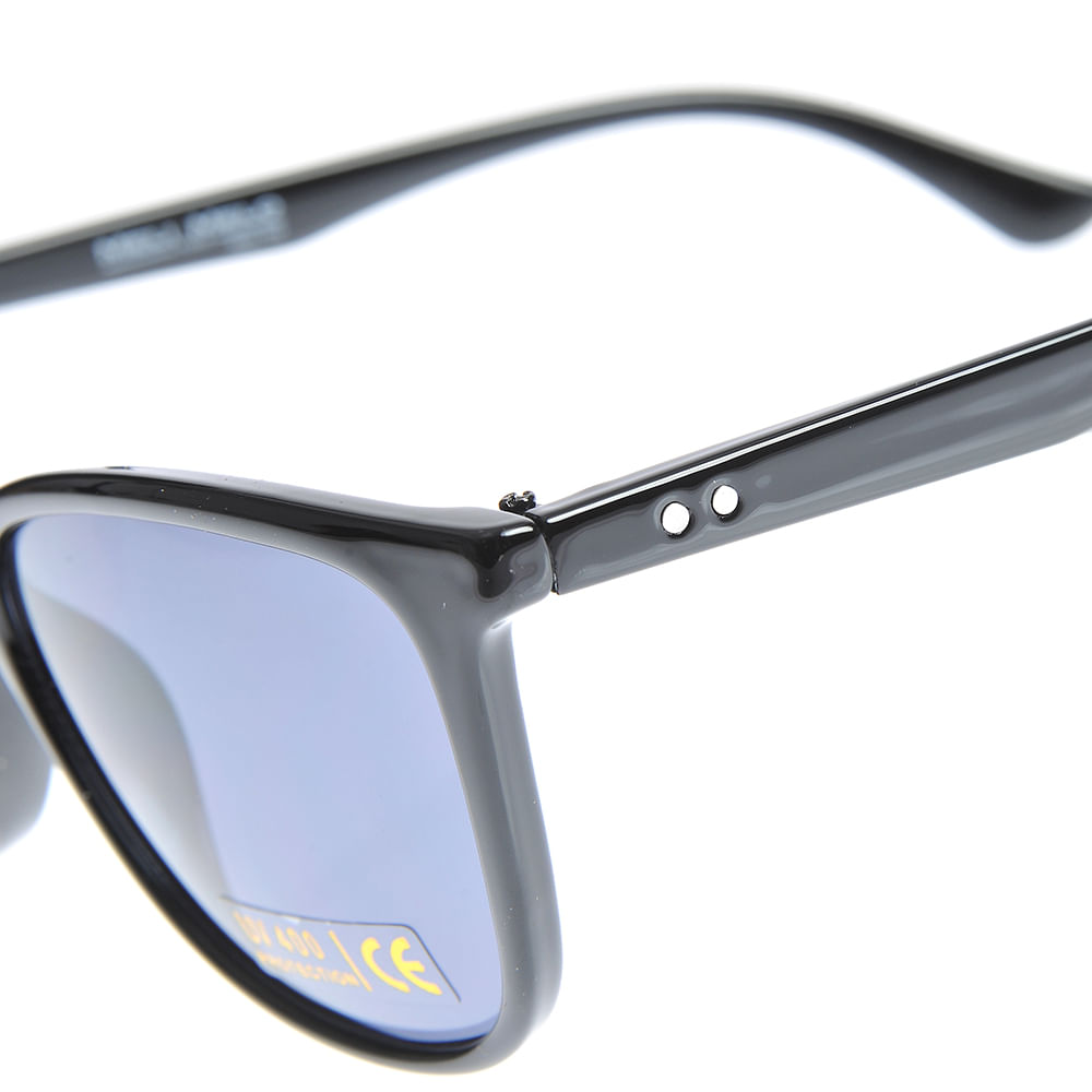 Ochelari de soare cu rama slim neagra si lentile bleu UV400 - 2 | YEO