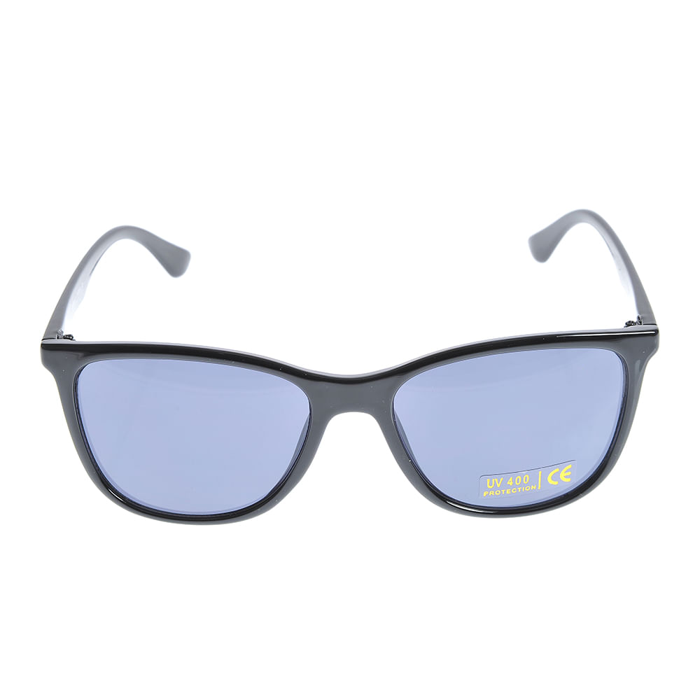 Ochelari de soare cu rama slim neagra si lentile bleu UV400 - 3 | YEO