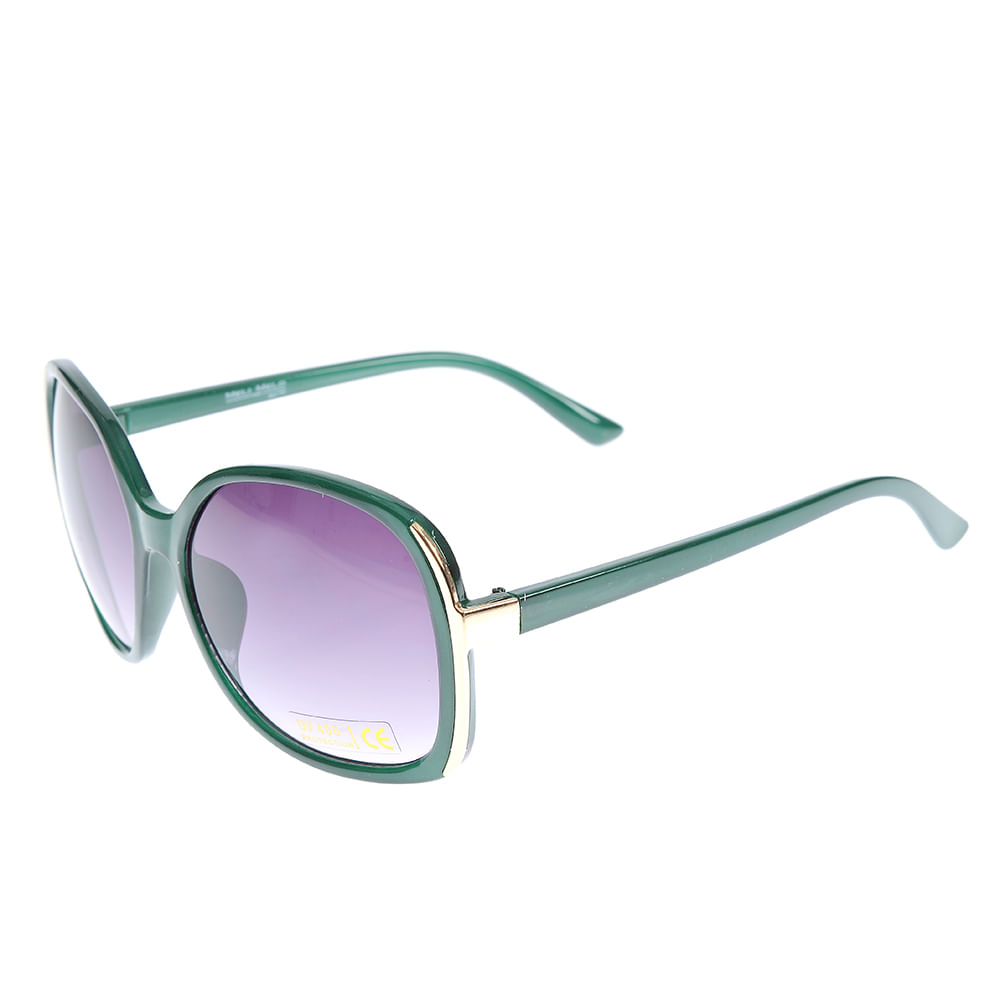 Ochelari de soare cu rama oversize verde si lentile degrade mov - 1 | YEO