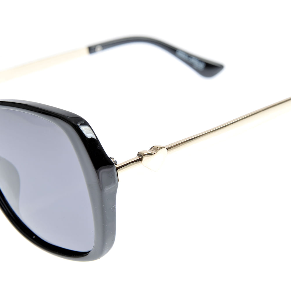 Ochelari de soare polarizati cu rama neagra oversize - 2 | YEO
