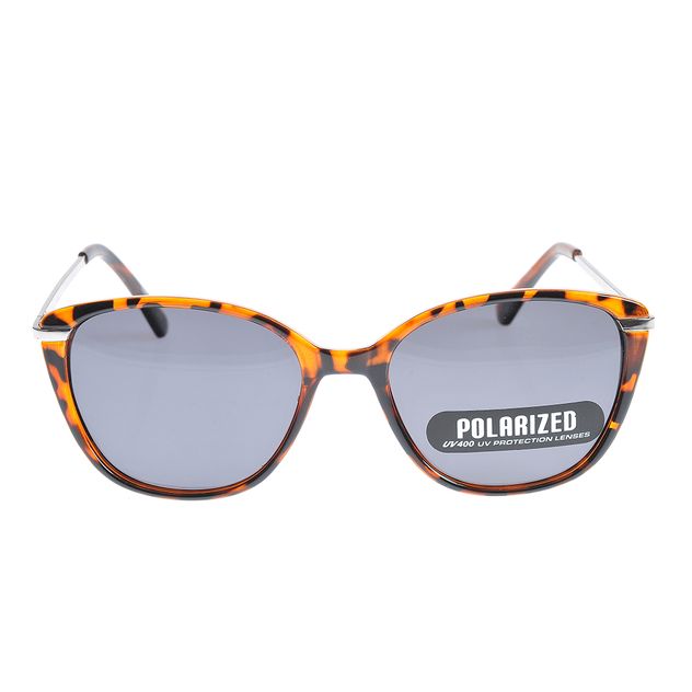 Ochelari de soare polarizati cu rama cat-eye si imprimeu tortoise