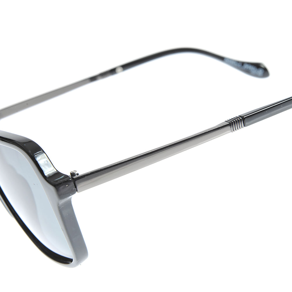Ochelari de soare polarizati cu rama neagra si design geometric - 2 | YEO