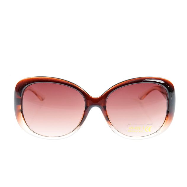 Ochelari de soare cu rame maro degrade si lentile roz gradient