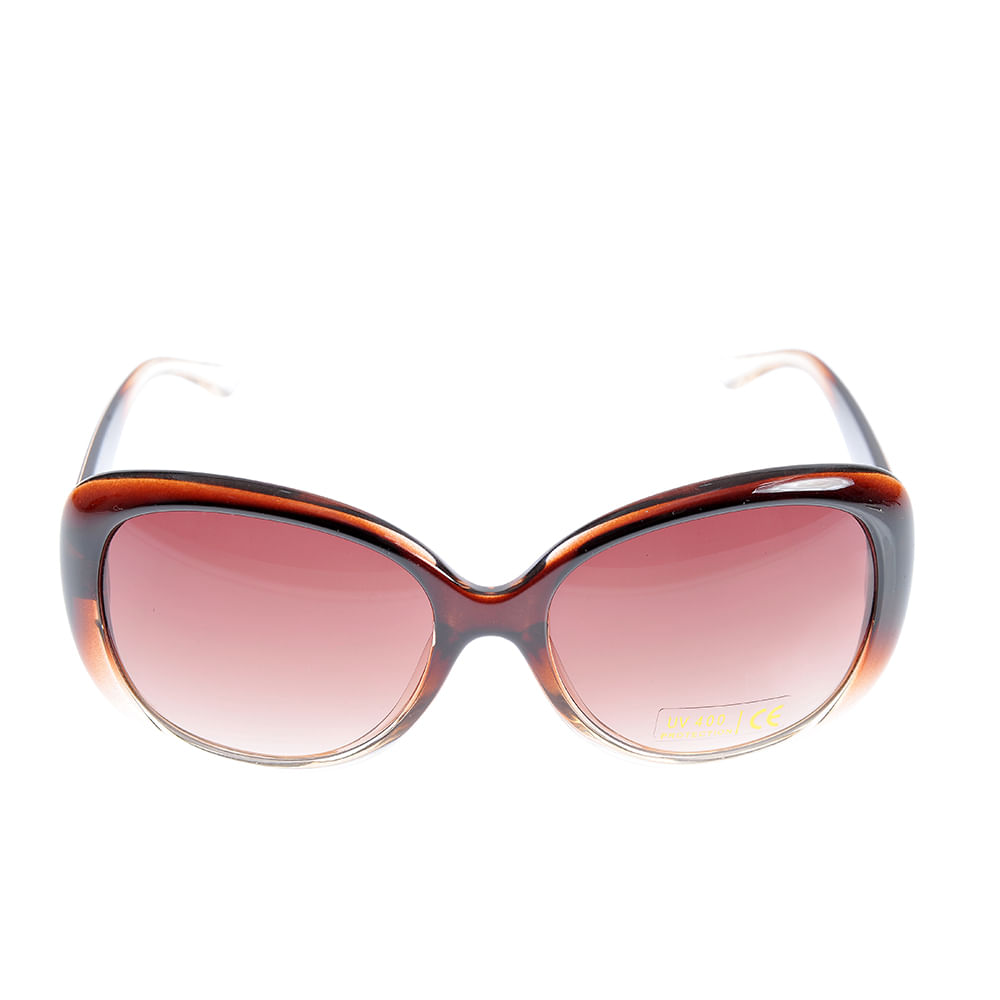 Ochelari de soare cu rame maro degrade si lentile roz gradient - 3 | YEO
