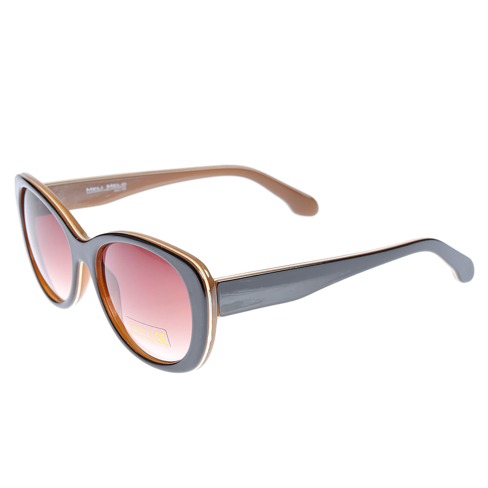 Ochelari de soare eleganti cu rame negre si lentile roz gradient - 1 | YEO