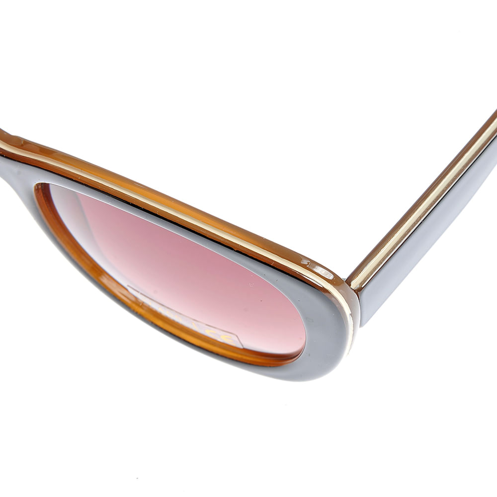 Ochelari de soare eleganti cu rame negre si lentile roz gradient - 3 | YEO