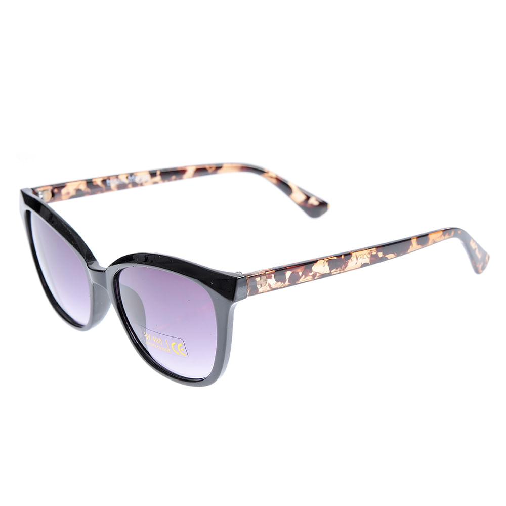 Ochelari de soare cat-eye cu rame negre si lentile mov UV400 - 1 | YEO