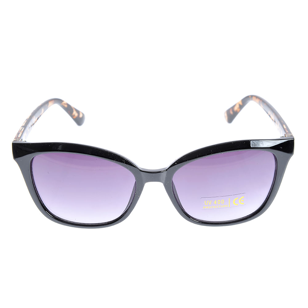 Ochelari de soare cat-eye cu rame negre si lentile mov UV400 - 3 | YEO