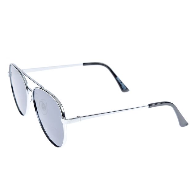 Ochelari de soare aviator cu lentile polarizate gri si rama metalica