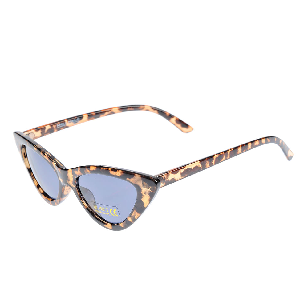 Ochelari de soare cat-eye animal print cu lentile gri UV400 - 1 | YEO