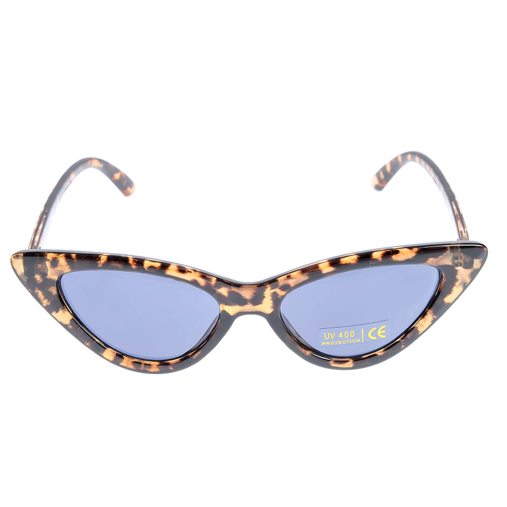 Ochelari de soare cat-eye animal print cu lentile gri UV400 - 3 | YEO