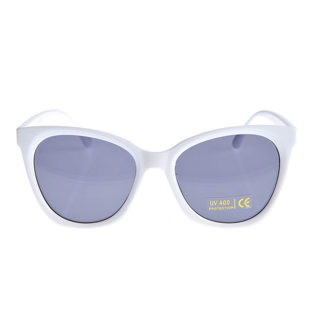 Ochelari de soare albi cu lentile gri si protectie UV400