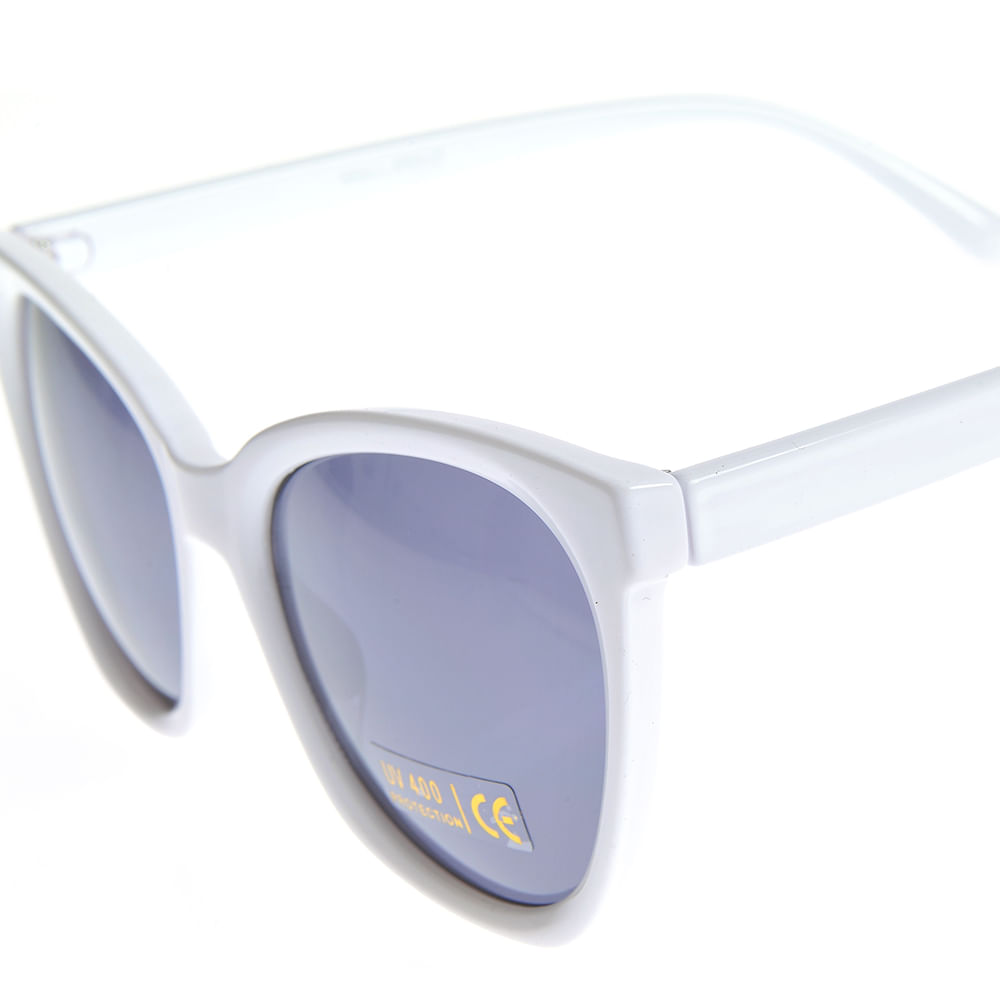 Ochelari de soare albi cu lentile gri si protectie UV400 - 2 | YEO