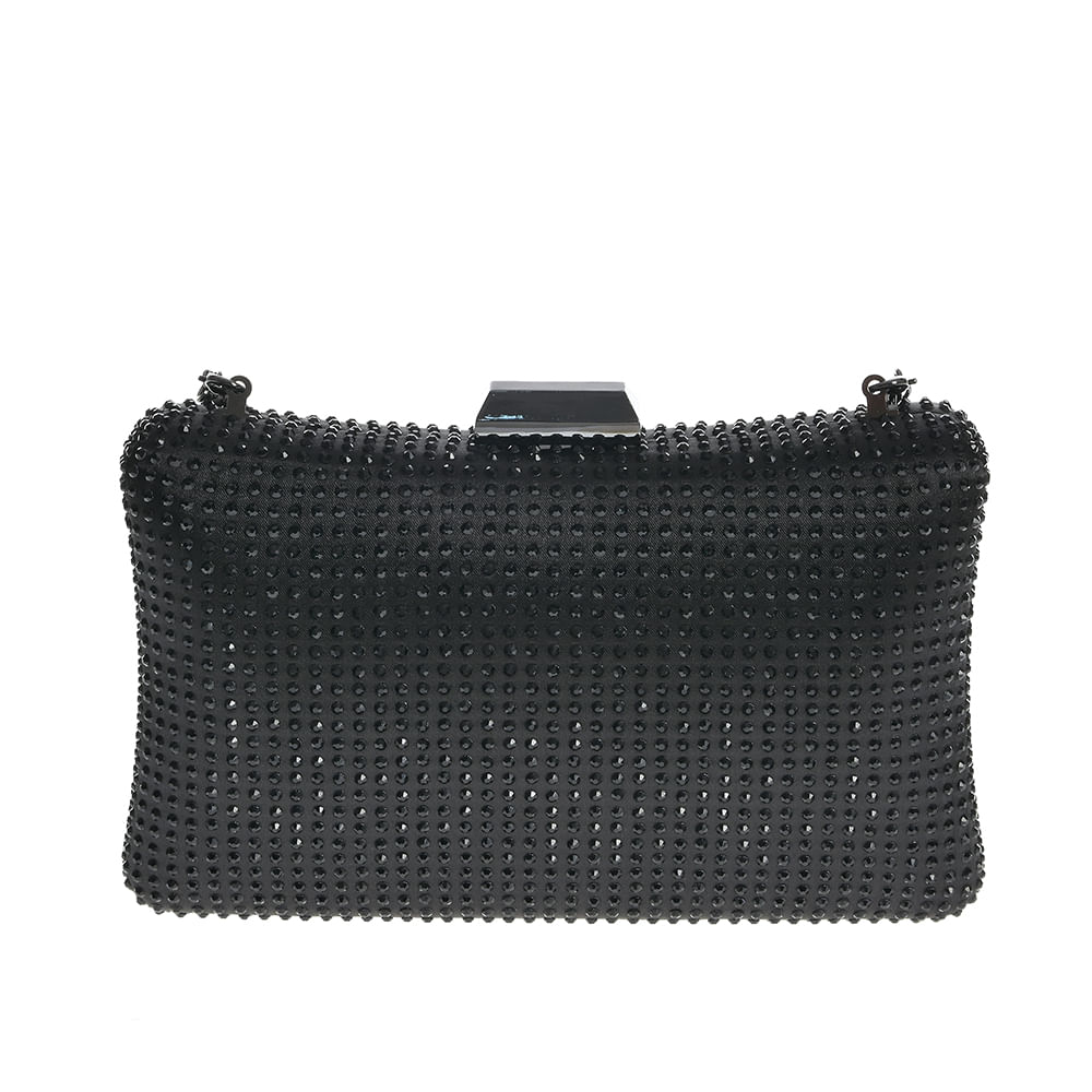 Geanta plic neagra cu pietre acrilice - 3 | YEO