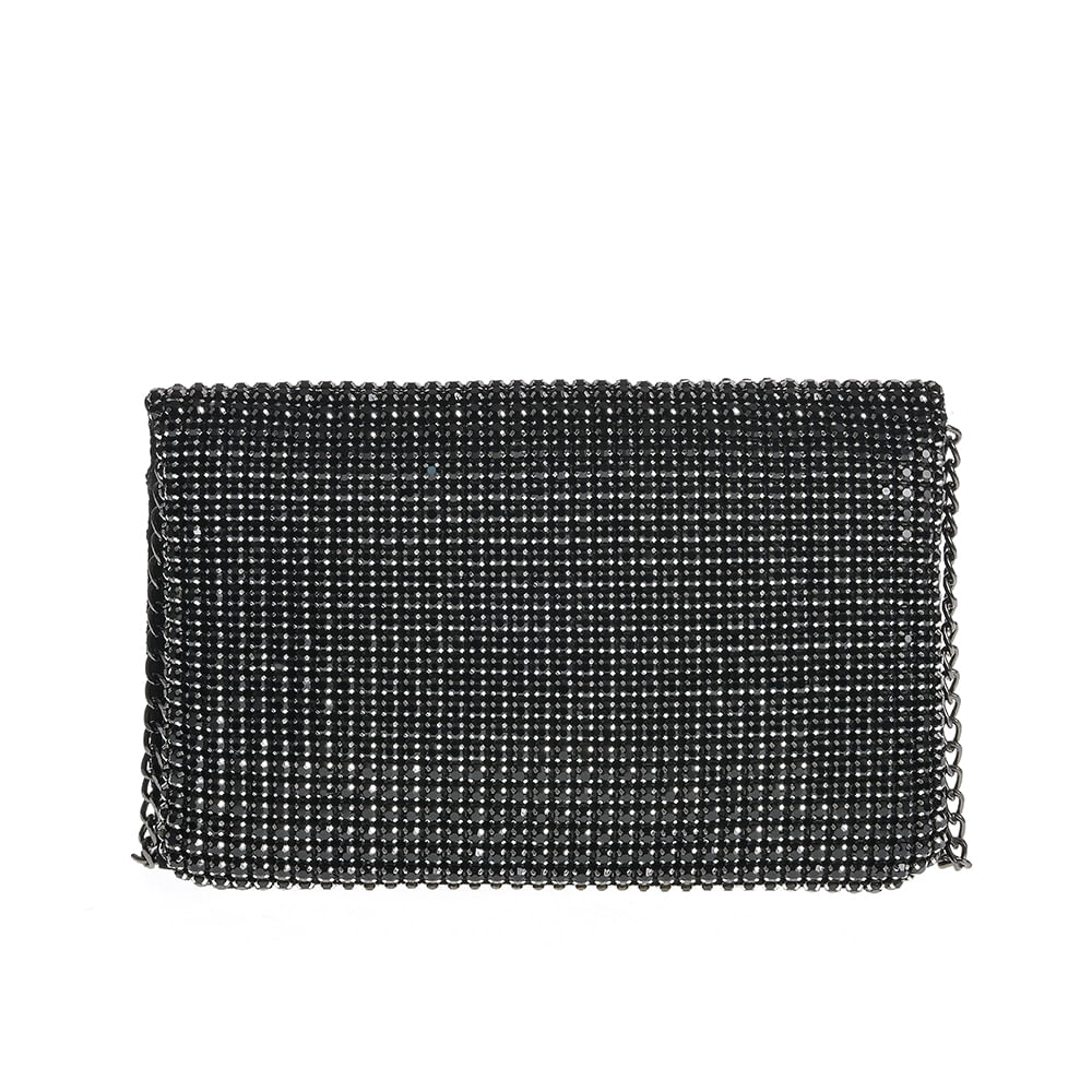Geanta plic cu pietre acrilice negre - 3 | YEO