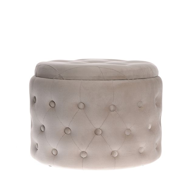 Taburet gri cu spatiu de depozitare 48 cm