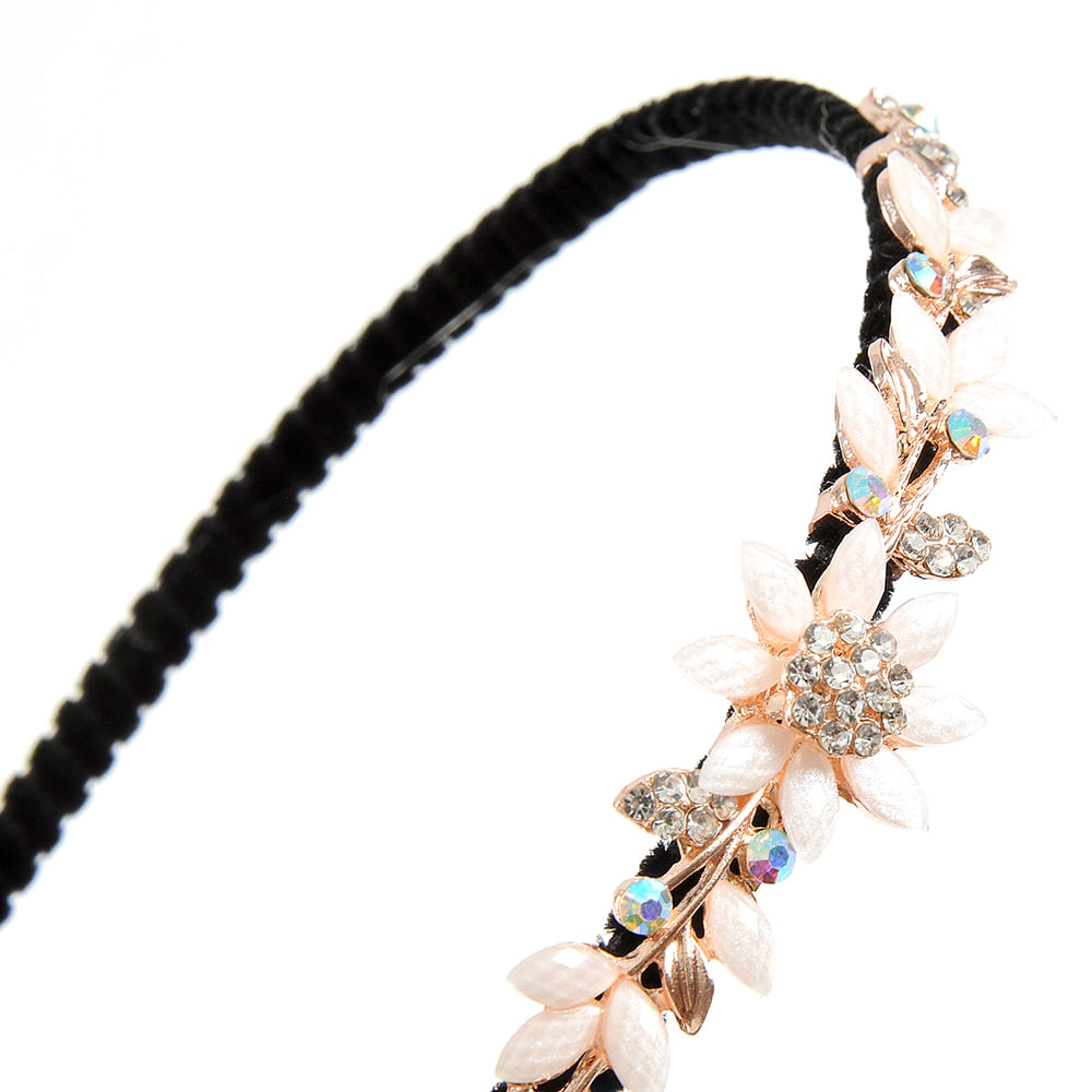 Bentita neagra cu flori roz - 2 | YEO