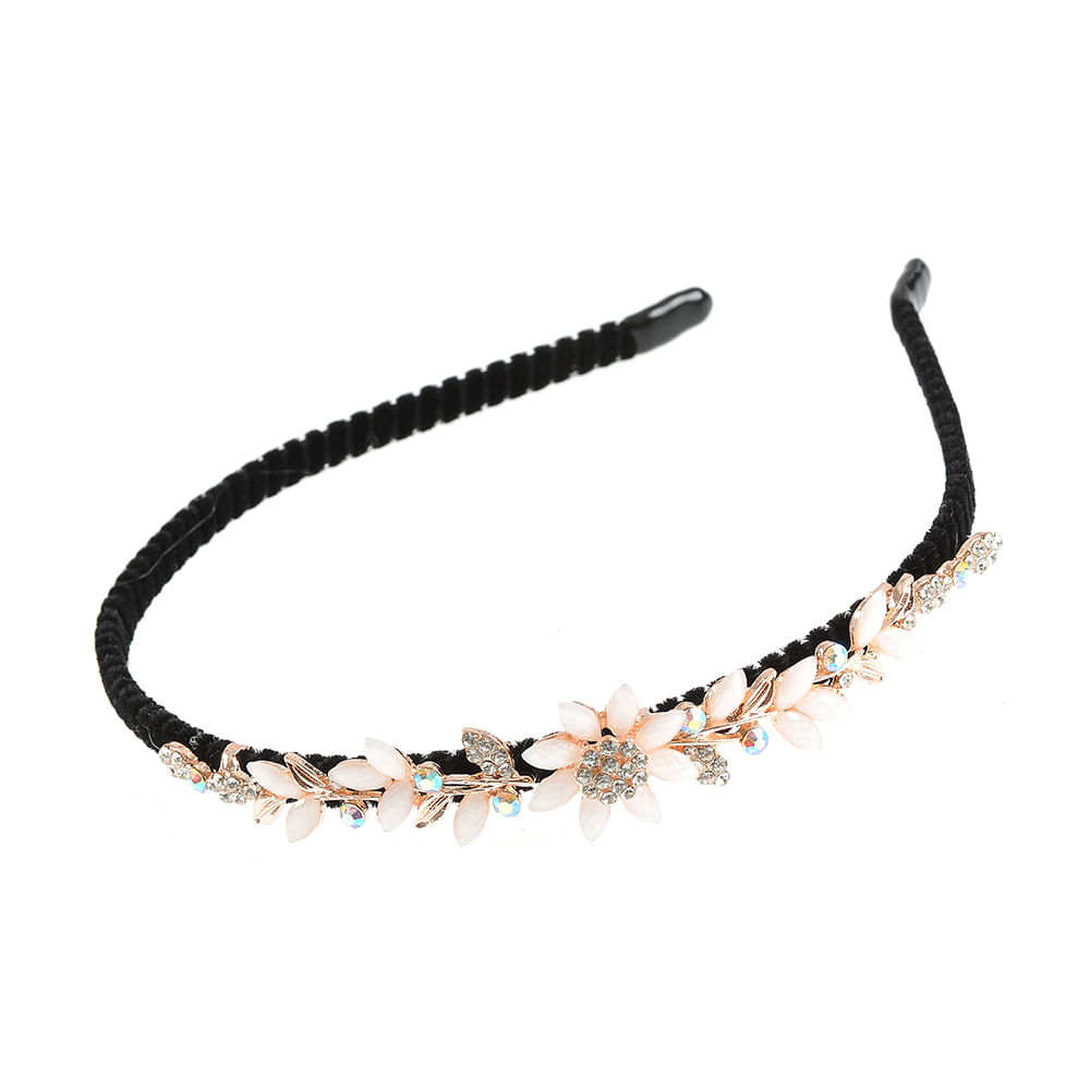 Bentita neagra cu flori roz - 3 | YEO