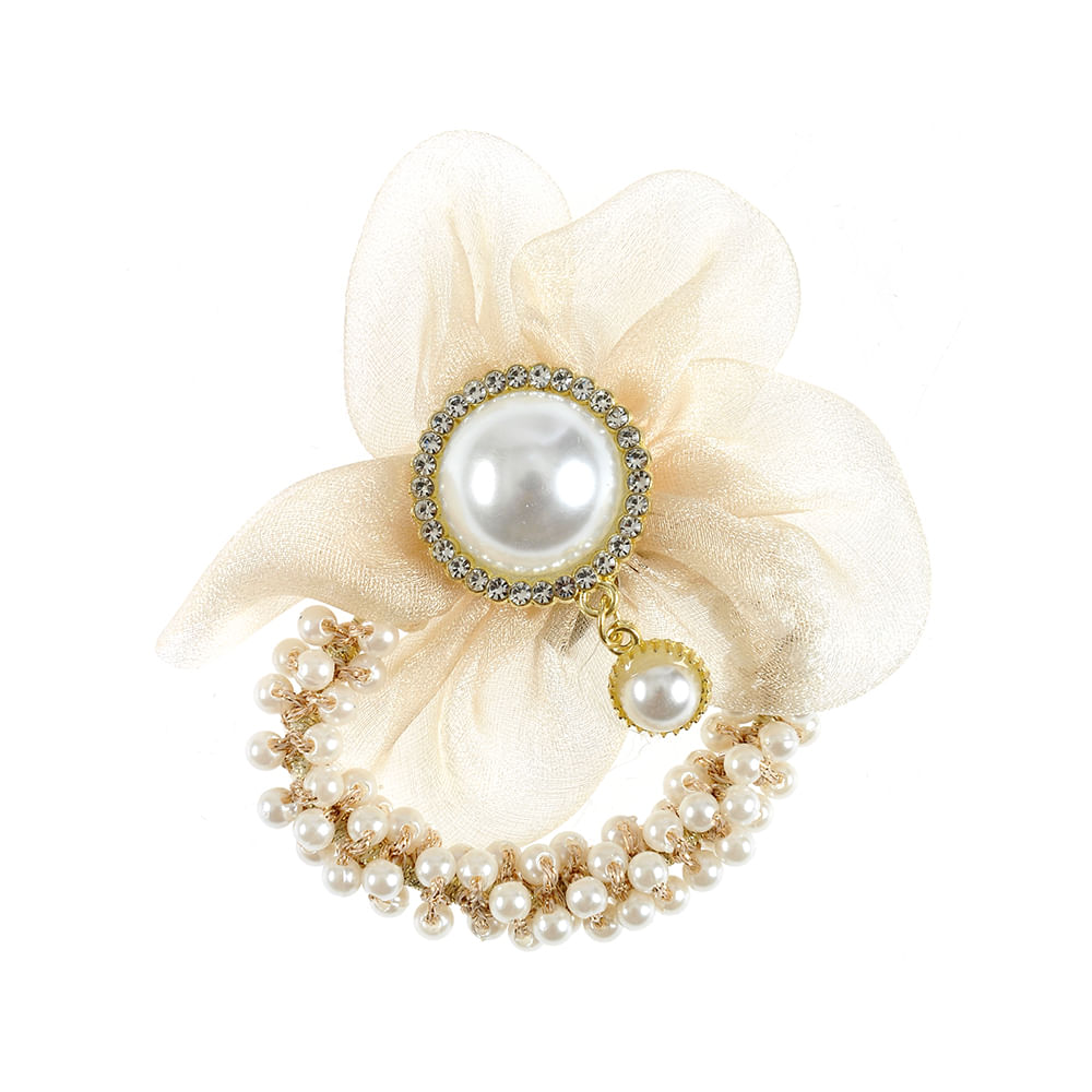Elastic de par crem cu perle - 2 | YEO