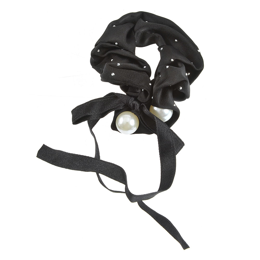 Elastic negru cu pietre aplicate - 2 | YEO