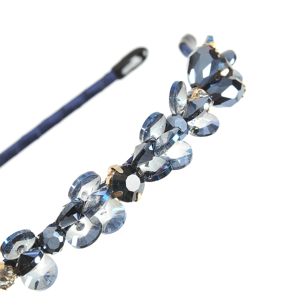 Bentita bleumarin cu pietre acrilice - 1 | YEO