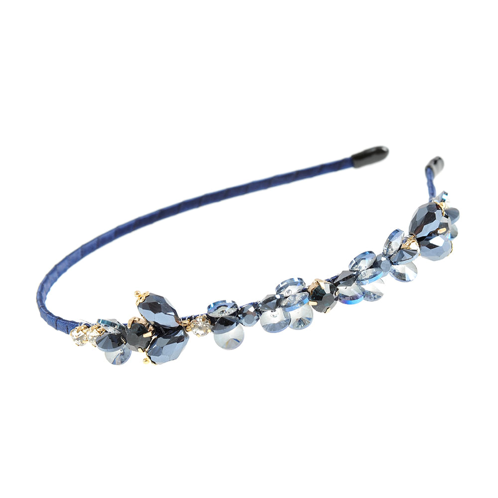 Bentita bleumarin cu pietre acrilice - 2 | YEO