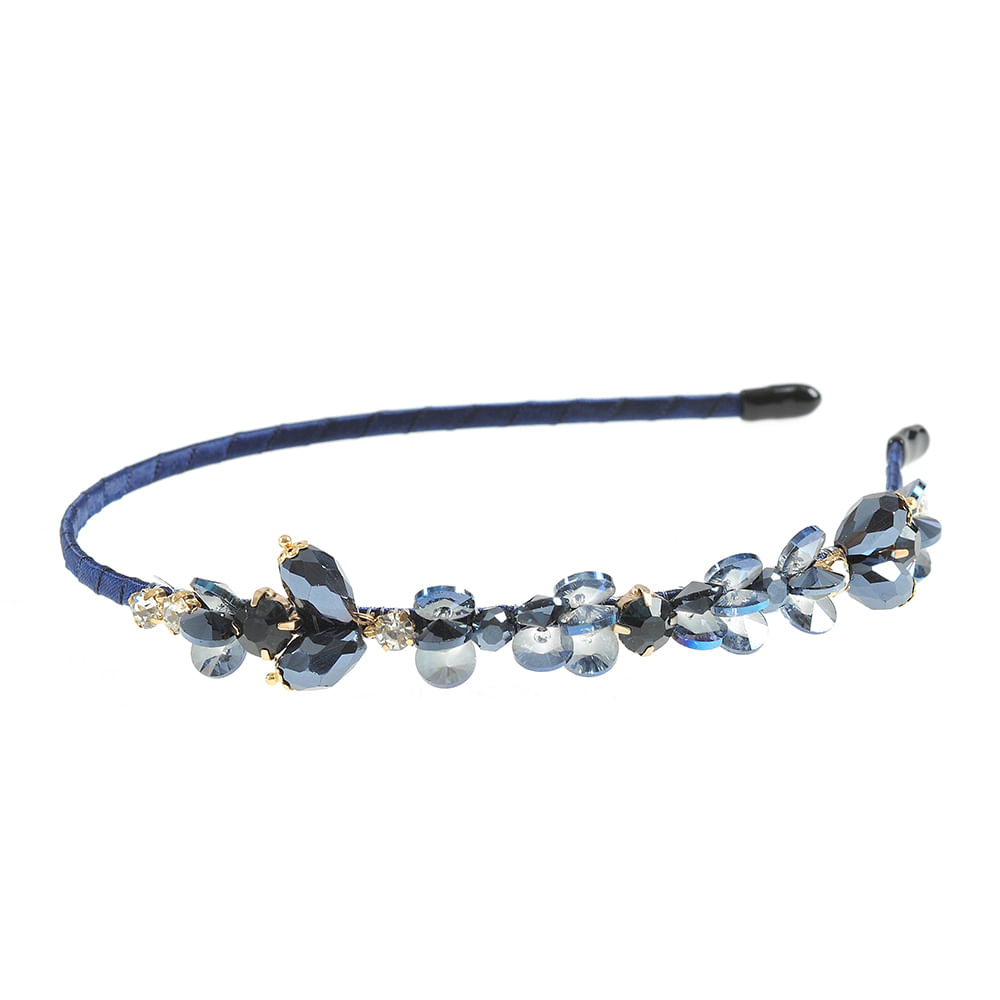 Bentita bleumarin cu pietre acrilice - 3 | YEO