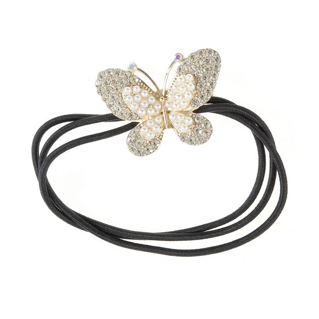 Elastic de par negru cu fluture