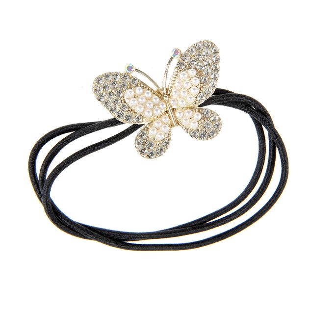 Elastic de par negru cu fluture