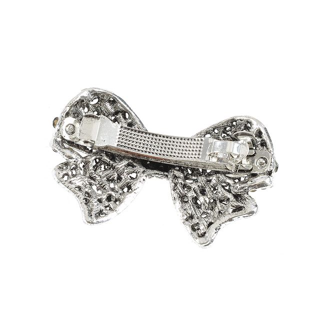 Clama metalica argintie cu pietre