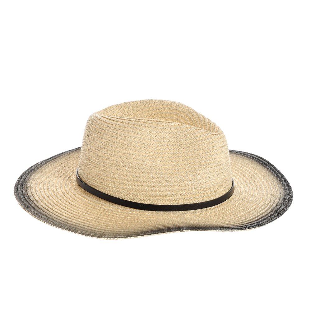 Palarie bej cu accesoriu curea neagra - 2 | YEO