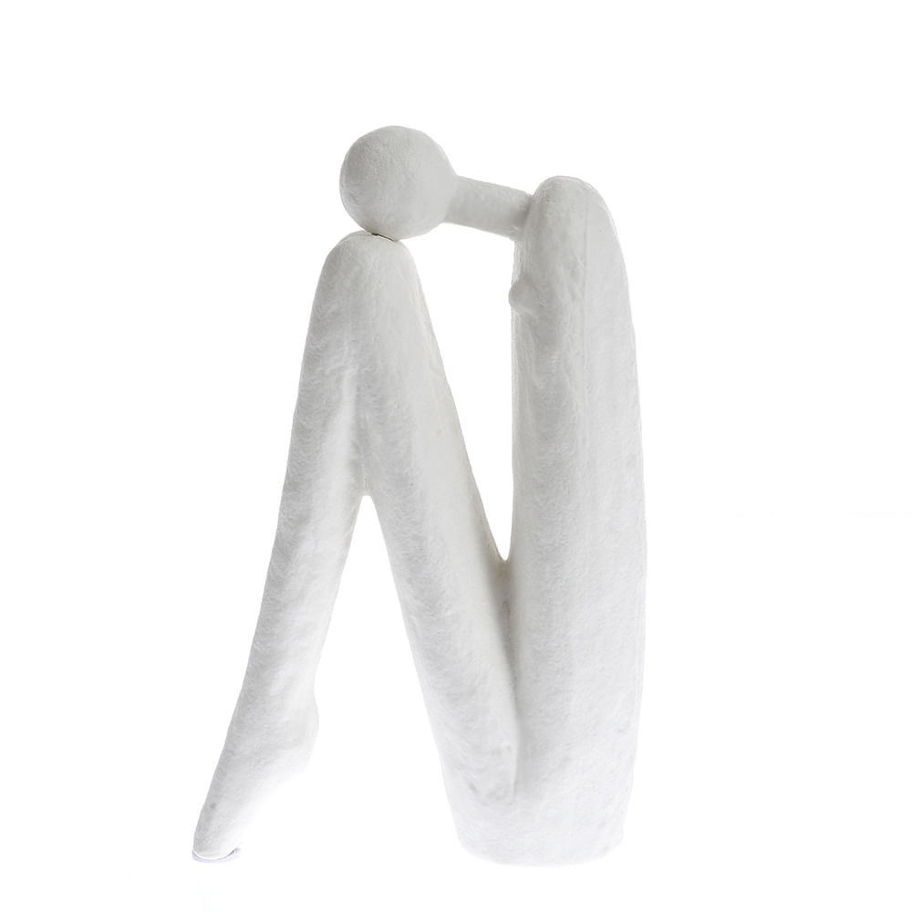 Statueta alba silueta abstracta 23 cm - 3 | YEO