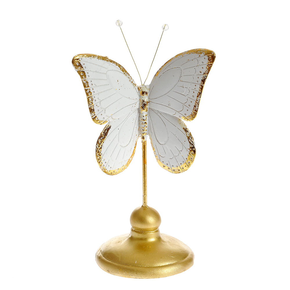 Statueta fluture alb 23 cm